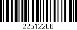 Código de barras (EAN, GTIN, SKU, ISBN): '22512206'