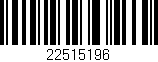 Código de barras (EAN, GTIN, SKU, ISBN): '22515196'