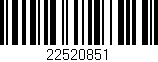 Código de barras (EAN, GTIN, SKU, ISBN): '22520851'
