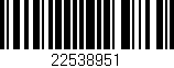 Código de barras (EAN, GTIN, SKU, ISBN): '22538951'