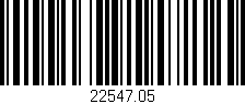 Código de barras (EAN, GTIN, SKU, ISBN): '22547.05'
