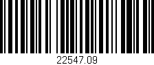Código de barras (EAN, GTIN, SKU, ISBN): '22547.09'