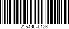 Código de barras (EAN, GTIN, SKU, ISBN): '22548040126'