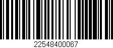 Código de barras (EAN, GTIN, SKU, ISBN): '22548400067'