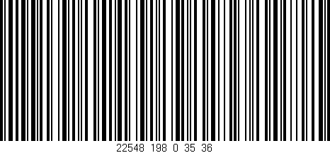 Código de barras (EAN, GTIN, SKU, ISBN): '22548_198_0_35/36'