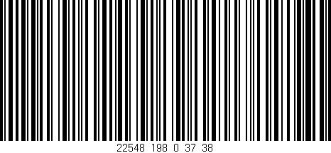 Código de barras (EAN, GTIN, SKU, ISBN): '22548_198_0_37/38'