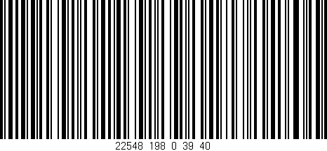 Código de barras (EAN, GTIN, SKU, ISBN): '22548_198_0_39/40'