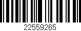 Código de barras (EAN, GTIN, SKU, ISBN): '22559265'