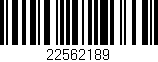Código de barras (EAN, GTIN, SKU, ISBN): '22562189'