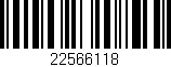 Código de barras (EAN, GTIN, SKU, ISBN): '22566118'