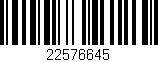 Código de barras (EAN, GTIN, SKU, ISBN): '22576645'