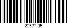 Código de barras (EAN, GTIN, SKU, ISBN): '22577.05'