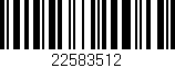 Código de barras (EAN, GTIN, SKU, ISBN): '22583512'