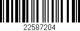 Código de barras (EAN, GTIN, SKU, ISBN): '22587204'