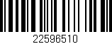 Código de barras (EAN, GTIN, SKU, ISBN): '22596510'