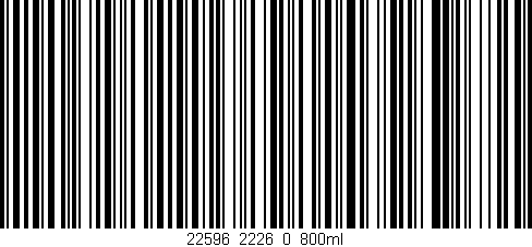 Código de barras (EAN, GTIN, SKU, ISBN): '22596_2226_0_800ml'