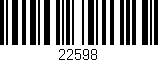 Código de barras (EAN, GTIN, SKU, ISBN): '22598'