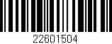 Código de barras (EAN, GTIN, SKU, ISBN): '22601504'