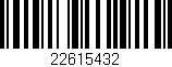 Código de barras (EAN, GTIN, SKU, ISBN): '22615432'