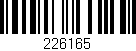 Código de barras (EAN, GTIN, SKU, ISBN): '226165'