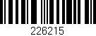 Código de barras (EAN, GTIN, SKU, ISBN): '226215'