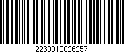 Código de barras (EAN, GTIN, SKU, ISBN): '2263313826257'
