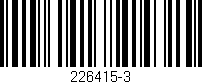 Código de barras (EAN, GTIN, SKU, ISBN): '226415-3'