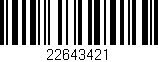 Código de barras (EAN, GTIN, SKU, ISBN): '22643421'