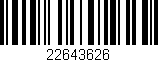 Código de barras (EAN, GTIN, SKU, ISBN): '22643626'