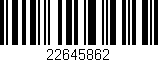 Código de barras (EAN, GTIN, SKU, ISBN): '22645862'