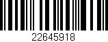 Código de barras (EAN, GTIN, SKU, ISBN): '22645918'