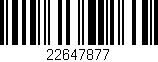 Código de barras (EAN, GTIN, SKU, ISBN): '22647877'