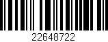 Código de barras (EAN, GTIN, SKU, ISBN): '22648722'