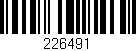 Código de barras (EAN, GTIN, SKU, ISBN): '226491'
