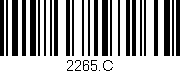 Código de barras (EAN, GTIN, SKU, ISBN): '2265.C'