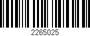Código de barras (EAN, GTIN, SKU, ISBN): '2265025'