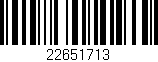 Código de barras (EAN, GTIN, SKU, ISBN): '22651713'
