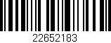 Código de barras (EAN, GTIN, SKU, ISBN): '22652183'