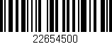 Código de barras (EAN, GTIN, SKU, ISBN): '22654500'