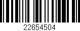 Código de barras (EAN, GTIN, SKU, ISBN): '22654504'