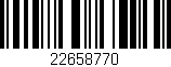 Código de barras (EAN, GTIN, SKU, ISBN): '22658770'