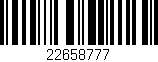 Código de barras (EAN, GTIN, SKU, ISBN): '22658777'