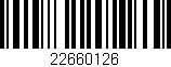Código de barras (EAN, GTIN, SKU, ISBN): '22660126'