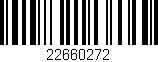 Código de barras (EAN, GTIN, SKU, ISBN): '22660272'