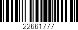 Código de barras (EAN, GTIN, SKU, ISBN): '22661777'