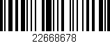 Código de barras (EAN, GTIN, SKU, ISBN): '22668678'