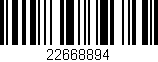 Código de barras (EAN, GTIN, SKU, ISBN): '22668894'