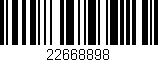 Código de barras (EAN, GTIN, SKU, ISBN): '22668898'