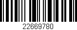 Código de barras (EAN, GTIN, SKU, ISBN): '22669780'