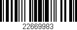 Código de barras (EAN, GTIN, SKU, ISBN): '22669983'